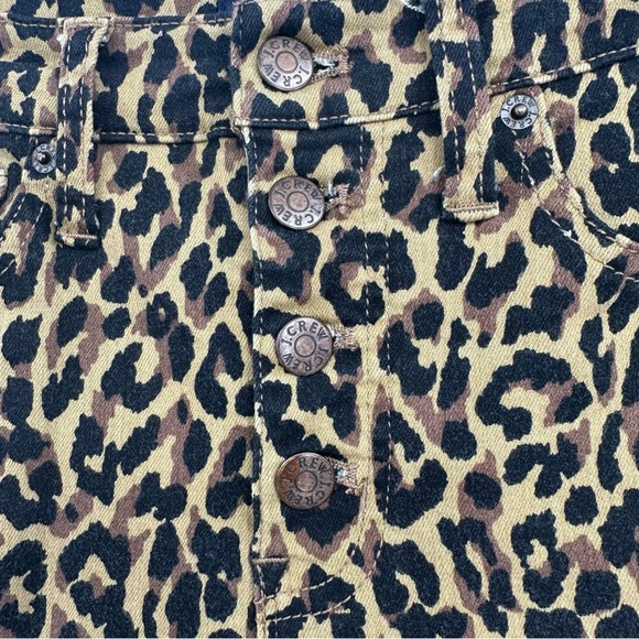 NWOT J. Crew 9” High Rise Button Fly Leopard Skinny Jeans size 26 - Picture 9 of 13